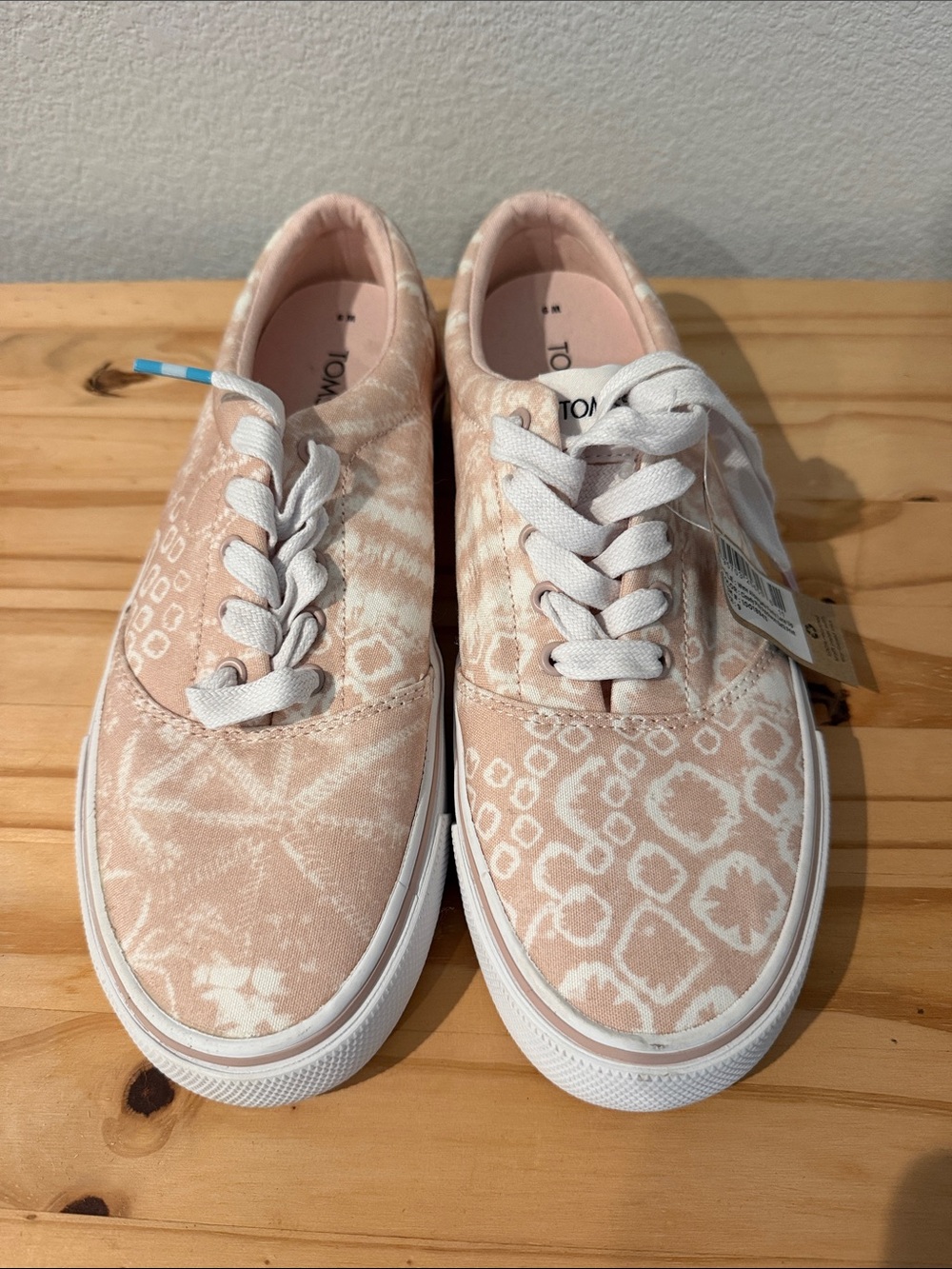 Toms Women's Blush Pink Patterned Canvas Sneakers